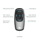 Doosl DSIT011 2.4GHz ミニ充電式パワーポイントプレゼンテーションリモコン コントロール距離: 100m(ブラック)