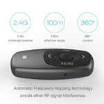 Doosl DSIT011 2.4GHz ミニ充電式パワーポイントプレゼンテーションリモコン コントロール距離: 100m(ブラック)