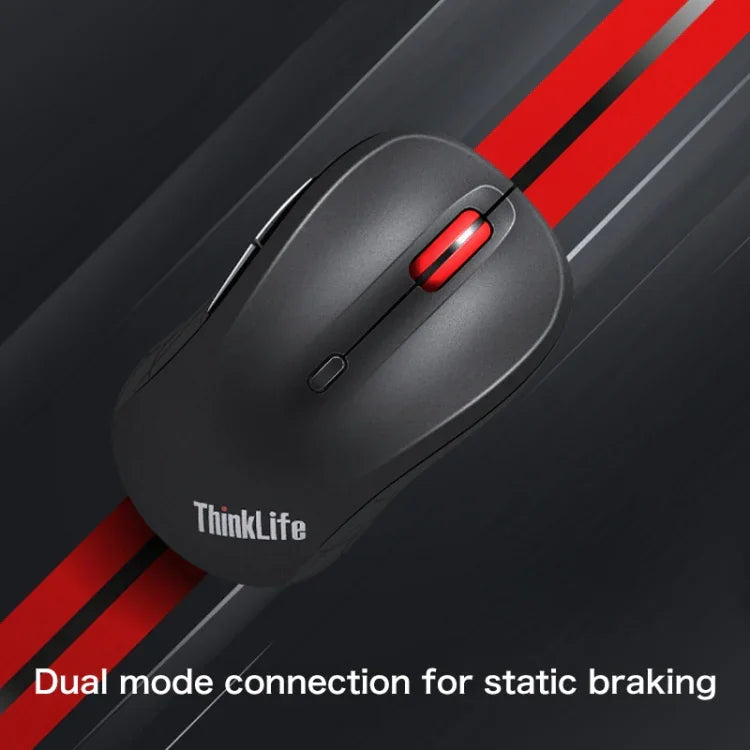 Lenovo ThinkLife デュアルモードミュートワイヤレスBluetoothマウス、ThinkLife