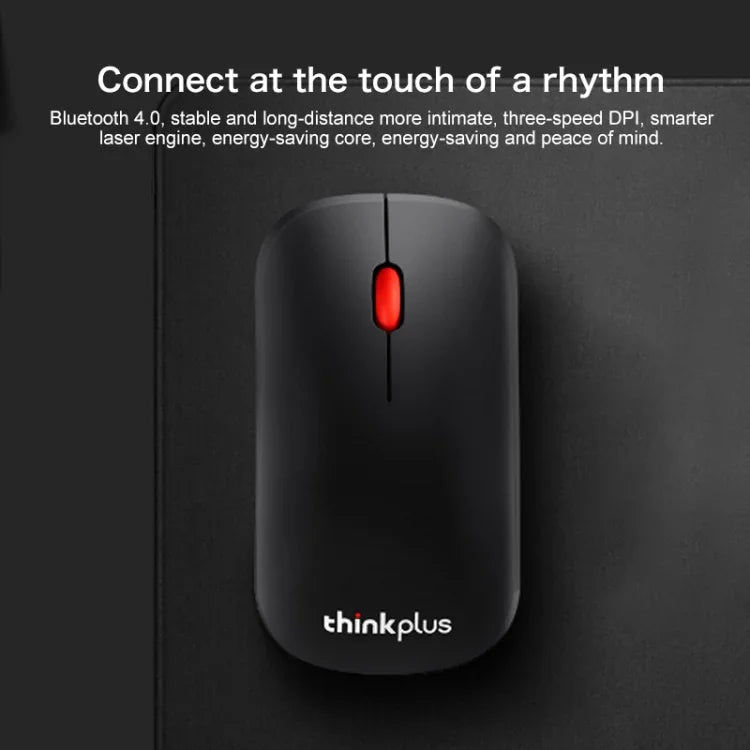 Lenovo thinkplus Bluetooth 4.0 ポータブルワイヤレスBluetoothマウス、Bluetoothマウス