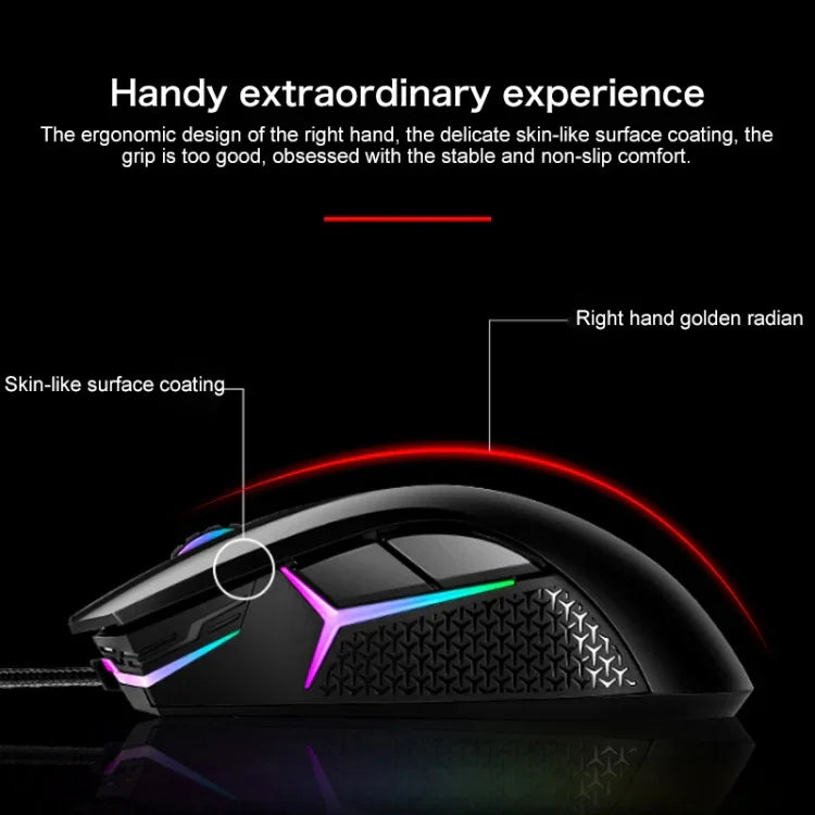 Lenovo HEADSHOT ゲーミングエンジン有線ゲームマウス、HEADSHOT