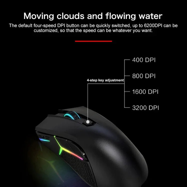 Lenovo HEADSHOT ゲーミングエンジン有線ゲームマウス、HEADSHOT