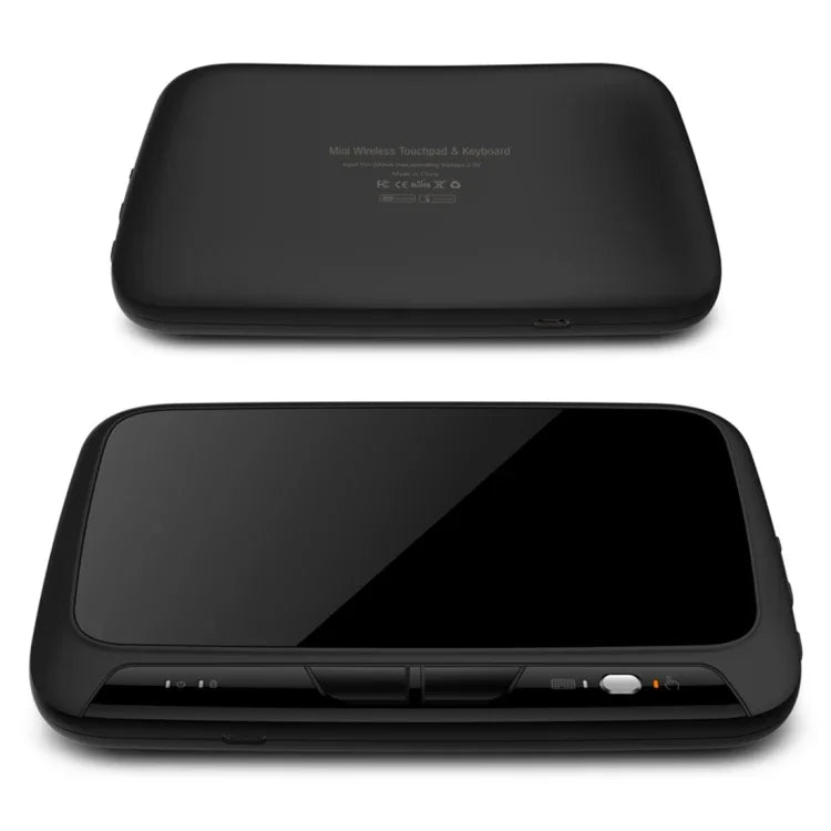 H18+ 2.4GHz ミニ ワイヤレスキーボード フルタッチパッド 3段階調光バックライト付き（ブラック）、H18+ バックライトキーボード