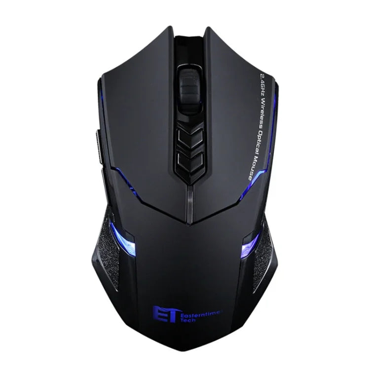 ET X-08 7キー 2400DPI 2.4G ワイヤレス静音ゲーミングマウス USBレシーバー＆カラフルバックライト付き