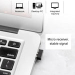 ET X-08 7キー 2400DPI 2.4G ワイヤレス静音ゲーミングマウス USBレシーバー＆カラフルバックライト付き