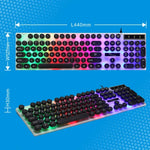 Chasing Leopard G21 USB 104キー 防水フローティングラウンドパンクキーキャップ カラフルバックライト メカニカル感有線キーボード、長さ：1.3m
