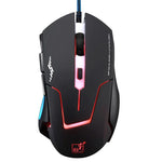 Chasing Leopard T7 USB 6キー 2400DPI 3段階調整バックライト有線光学ゲーミングマウス 内蔵カウンターウェイト付き、長さ：1.8m、T7