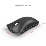 HXSJ T23 Bluetooth 5.0 + Bluetooth 3.0 + 2.4GHz ワイヤレス3モード 4キー 1600 DPI 調整可能エルゴノミクス光学マウス、T23 ブラック