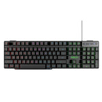 iMICE AK-600 有線USB浮遊キーキャップ文字発光バックライトゲーミングキーボード、発光バックライト（ブラック）