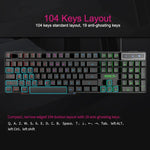 iMICE AK-600 有線USB浮遊キーキャップ文字発光バックライトゲーミングキーボード、発光バックライト（ブラック）