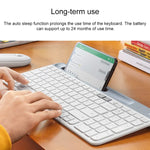 ロジクール K580 デュアルモード薄型軽量マルチデバイスワイヤレスキーボード電話ホルダー付き