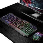 SHIPADOO D620 104キー有線RGBカラークラックバックライトゲーミングキーボードマウスキット ノートパソコン、PC用