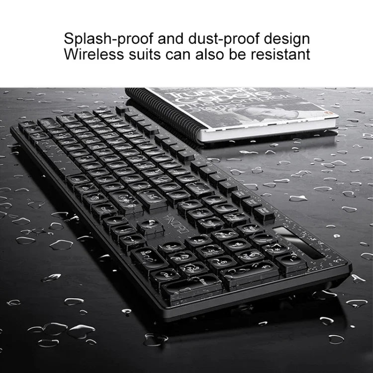 YINDIAO V3 Max ビジネスオフィス静音ワイヤレスキーボードマウスセット