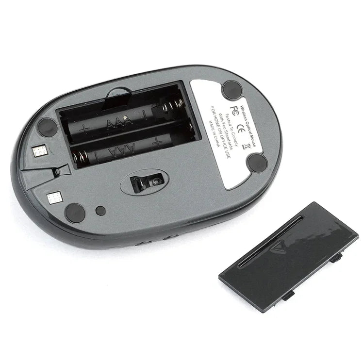 MZ-012 2.4G 1200 DPI ワイヤレス充電式光学マウス 3ポートUSBハブ／充電ドック付き