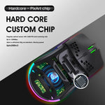 HXSJ T66 7キー カラフルライティングプログラム可能ゲーミングワイヤレスマウス、T66（ホワイト）
