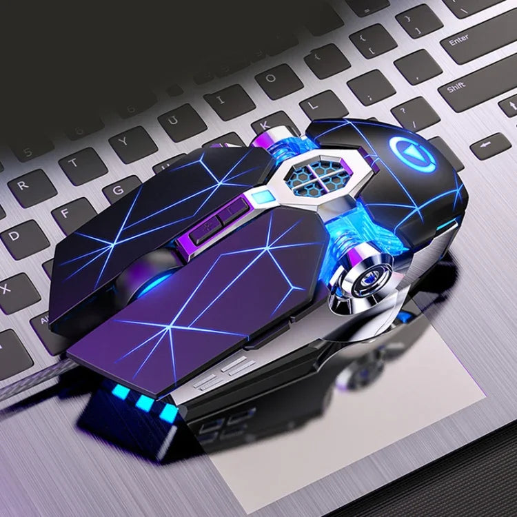 YINDIAO 3200DPI 4モード調整可能 7キー RGBライト 有線ゲーミングメカニカルマウス、スタイル：オーディオバージョン、スタイル：オーディオバージョン