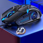 YINDIAO G5 3200DPI 4モード調整可能 6キー RGBライト 静音有線ゲーミングマウス、G5静音版ブラック、G5静音版ホワイト