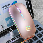 YINDIAO A2 2.4GHz 1600DPI 3モード調整可能 RGBライト 充電式ワイヤレス静音マウス、充電式バージョン