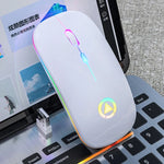 YINDIAO A2 2.4GHz 1600DPI 3モード調整可能 RGBライト 充電式ワイヤレス静音マウス、充電式バージョン
