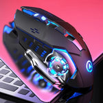 YINDIAO A4 2.4GHz 1600DPI 3モード調整可能 充電式ワイヤレス静音ゲーミングマウス（グレーシルバー）、ブラックシルバー