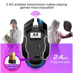 YINDIAO A4 2.4GHz 1600DPI 3モード調整可能 充電式ワイヤレス静音ゲーミングマウス (スター ブラック), スター ブラック