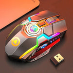 YINDIAO A5 2.4GHz 1600DPI 3モード調整可能 充電式RGBライト ワイヤレス静音ゲーミングマウス