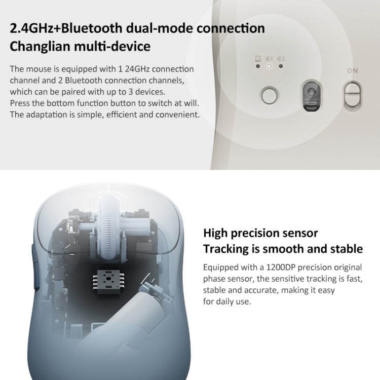 オリジナルXiaomiデュアルモード1200DPI超薄型コンピューターマウス3