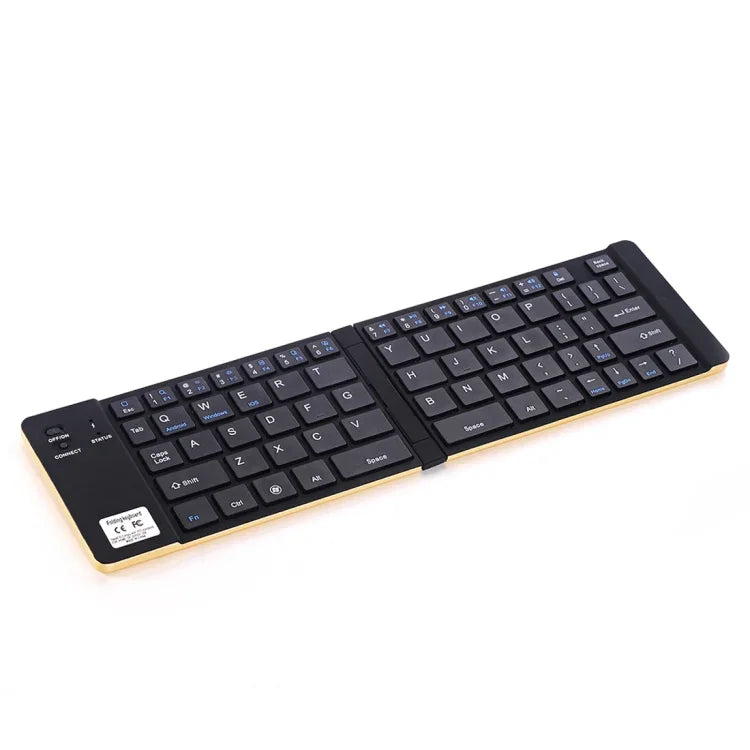 GK228 超薄型 折りたたみ Bluetooth V3.0 キーボード、内蔵ホルダー、Android / iOS / Windows対応、GK228（ブラック）、GK228（ゴールド）