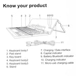 GK608 超薄型折りたたみBluetooth V3.0キーボード、内蔵ホルダー付き、Android / iOS / Windowsシステム対応、GK608（ブラック）、GK608（グレー）、GK608（ゴールド）