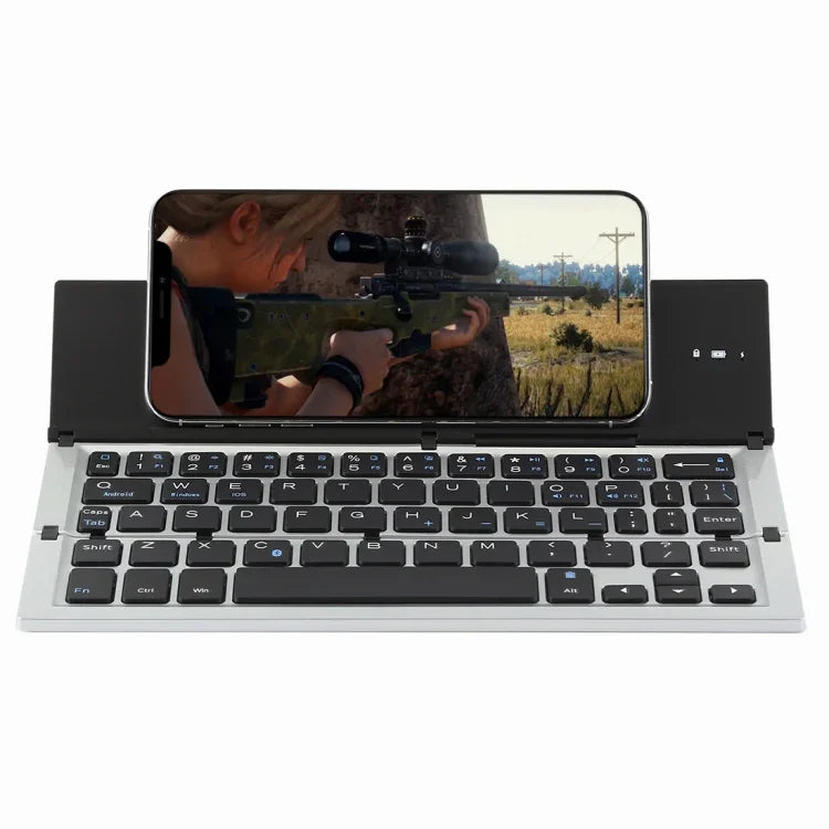 GK608 超薄型折りたたみBluetooth V3.0キーボード、内蔵ホルダー付き、Android / iOS / Windowsシステム対応、GK608（ブラック）、GK608（グレー）、GK608（ゴールド）