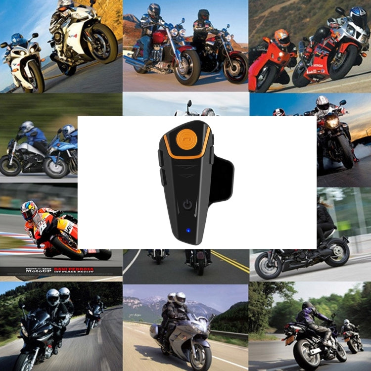 BT-S2 シングル 2.4GHz Bluetooth V3.0 インターフォンヘッドセット バイクヘルメット用、自動応答、FM対応、インターコム距離最大1000m、BT-S2シングル