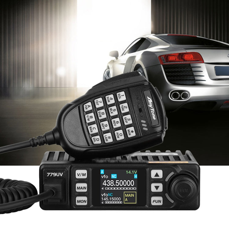 AnyTone AT-779UV モバイル無線 VHF / UHF デュアルバンド 200CH 25W FM モバイルカートランシーバー