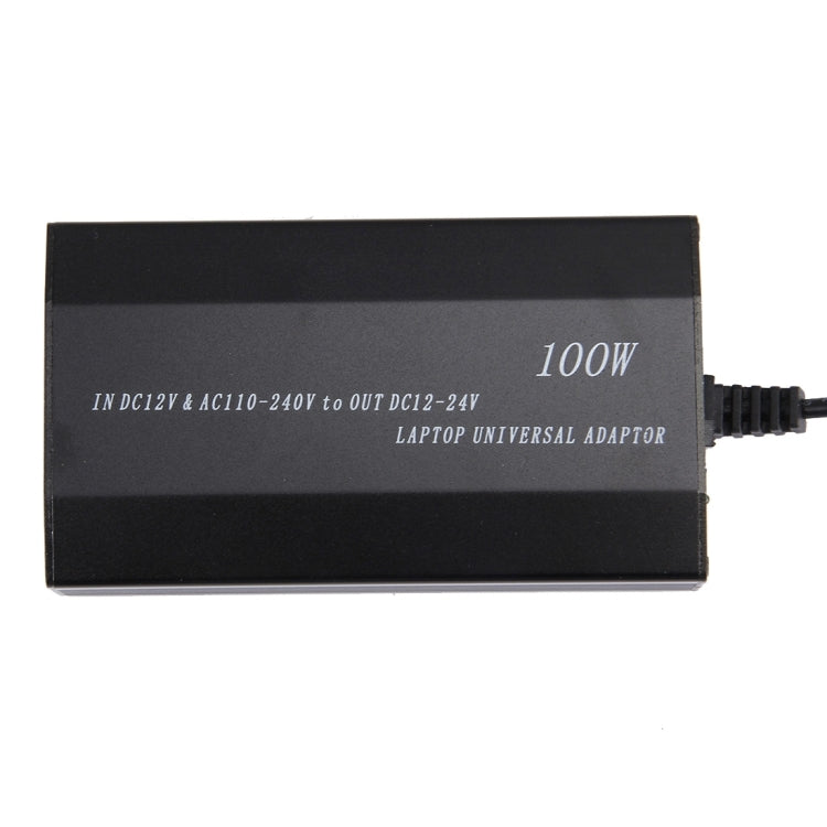 ノートパソコン用100Wユニバーサル充電器、車載充電器＆AC電源アダプター＆8種電源アダプター＆1 USBポート付き、Samsung、Sony、Asus、Acer、IBM、HP、DELL対応、USプラグ