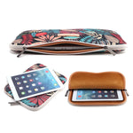Lisen 10インチ スリーブケース カラフルリーフ ジッパーブリーフケース キャリングバッグ iPad Air 2、iPad Air、iPad 4、iPad New、Galaxy Tab A 10.1、Lenovo Yoga 10.1インチ、Microsoft Surface Pro 10.6、10インチ以下のノートパソコン/タブレット用、10インチ