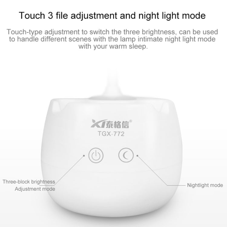 28LEDフレキシブルグースネック中空リングデザイン目に優しいライト ペンホルダー/小型ナイトライト機能付き、TGX-772