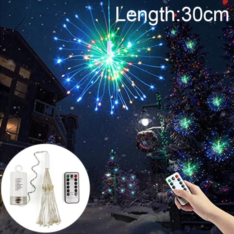 150灯 電池ボックス LED装飾ライト リモコン付き、30CM カラフルライト、30CM ホワイトライト、30CM 暖白色