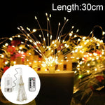 150灯 電池ボックス LED装飾ライト リモコン付き、30CM カラフルライト、30CM ホワイトライト、30CM 暖白色