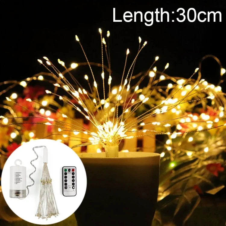 150灯 電池ボックス LED装飾ライト リモコン付き、30CM カラフルライト、30CM ホワイトライト、30CM 暖白色
