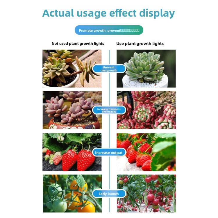 30W トリプルヘッド調光スペクトルタイミング LED 植物育成用ライト、USBプラグ DC 5V、30W