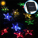 星形20LED屋外用ガーデンクリスマスフェスティバル装飾ソーラーランプストリング