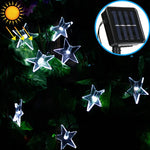 星形20LED屋外用ガーデンクリスマスフェスティバル装飾ソーラーランプストリング