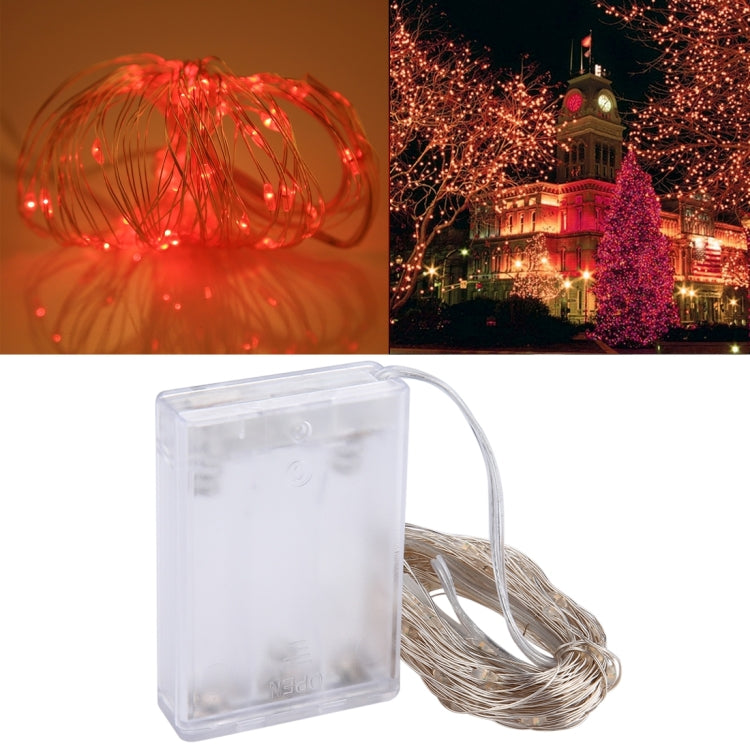 100個LED SMD 0603 x 単三電池ボックス フェアリーランプ 装飾ライト、DC 5V、10m 赤色ライト、10m 白色ライト、10m 暖白色、10m 黄色ライト、10m 青色ライト、10m カラフルライト、10m ピンクライト、10m 緑色ライト、10m 紫色ライト