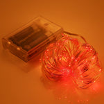 100個LED SMD 0603 x 単三電池ボックス フェアリーランプ 装飾ライト、DC 5V、10m 赤色ライト、10m 白色ライト、10m 暖白色、10m 黄色ライト、10m 青色ライト、10m カラフルライト、10m ピンクライト、10m 緑色ライト、10m 紫色ライト