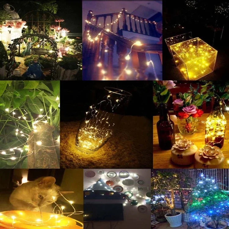100個LED SMD 0603 フェアリーランプ 装飾ライト、20m カラフルライト
