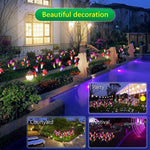模擬ユリの花 4灯 ソーラー駆動屋外 IP55防水 LED装飾芝生ランプ ホワイトライト