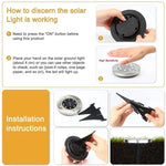 2個セット 10LED ソーラー充電式埋設ライト 地中ランプ IP65防水 屋外ガーデン街路灯、10LED