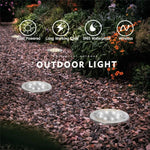 2個セット 12LED ソーラー充電式埋設ライト 地中ランプ IP65防水 屋外ガーデン街路灯、12LED