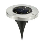 2個セット 16LED ソーラー充電式埋設ライト 地中ランプ IP65防水 屋外ガーデン街路灯、16LED