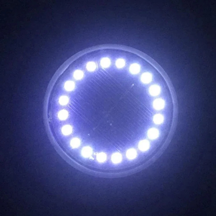 2個セット 16LED ソーラー充電式埋設ライト 地中ランプ IP65防水 屋外ガーデン街路灯、16LED