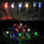 10個セット ソーラーエネルギー屋外芝生ランプ ステンレス製 IP65防水 LED装飾ガーデンライト